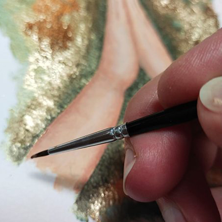 Création artistique à la feuille d’or pour une œuvre personnalisée