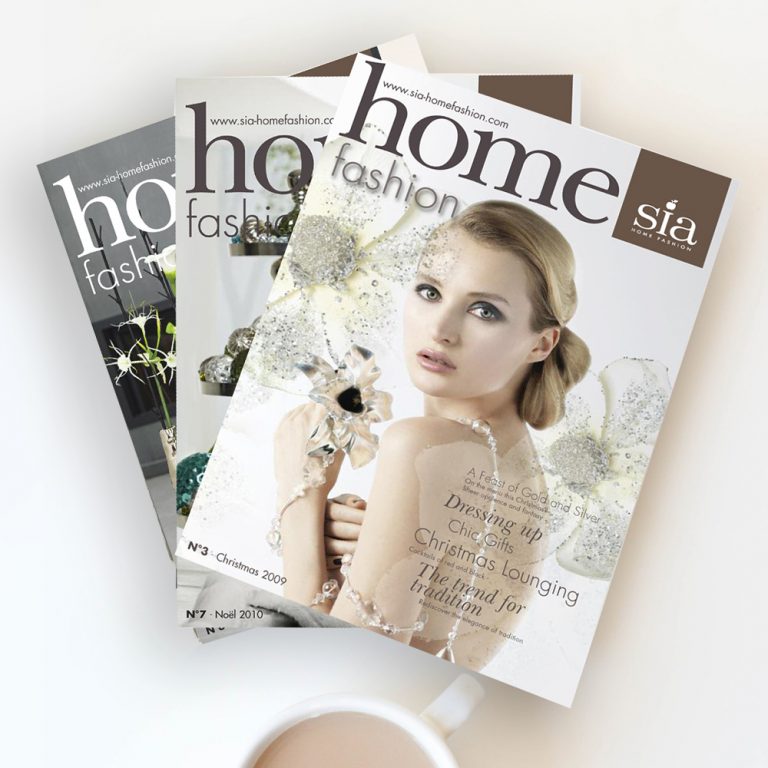 Direction artistique et création graphique de magazines de décoration pour SIA Home Fashion