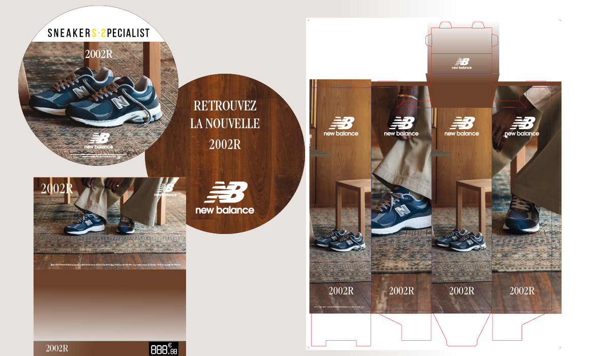 Packaging et supports PLV pour marque de chaussure sneakers