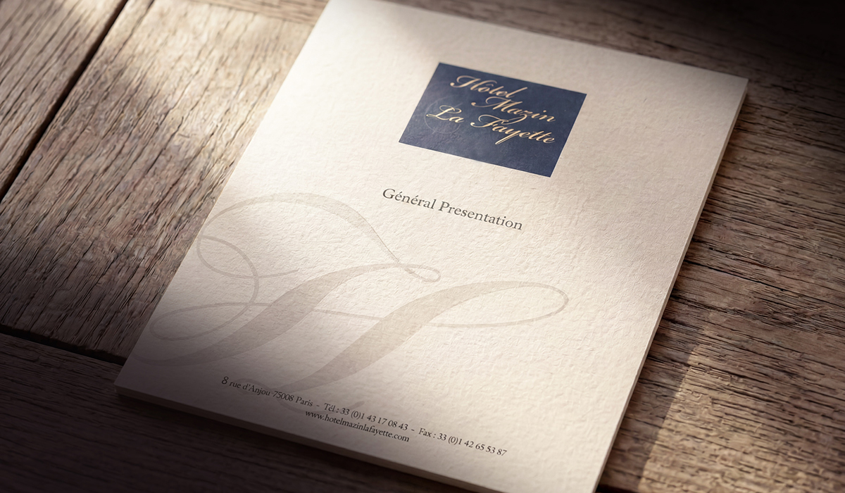 Brochure de présentation de l’Hôtel Mazin La Fayette