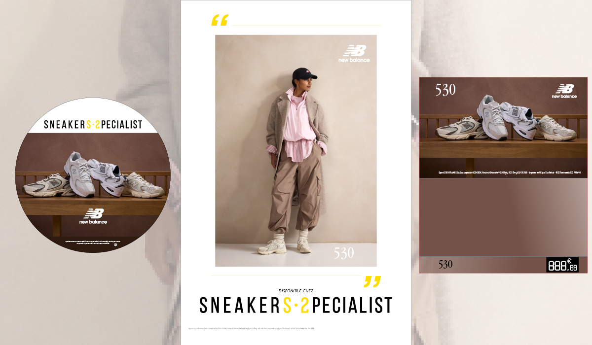 Campagne marque de chaussures pour la mise en avant des sneakers