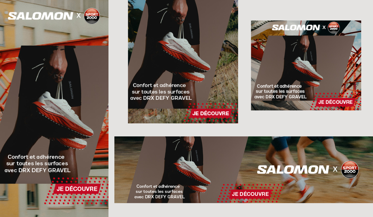 Campagne marque de sport déclinée pour les supports web et print