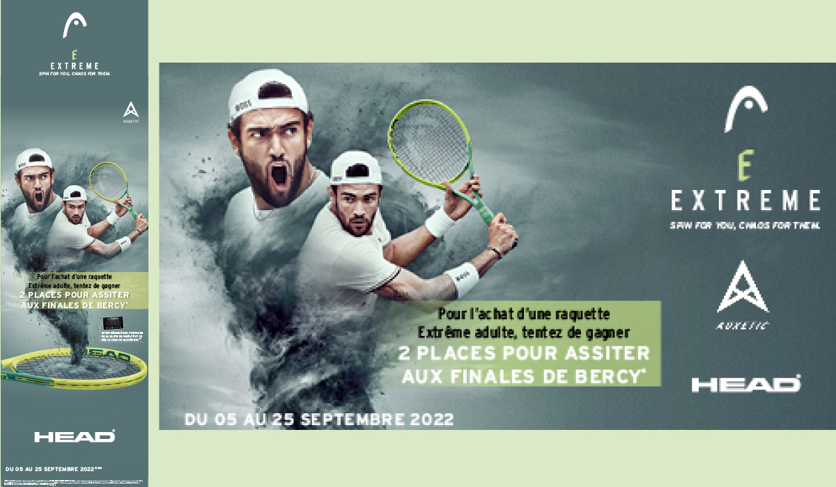 Campagne marque de tennis déclinée en fichiers d’exécution pour le digital et la PLV