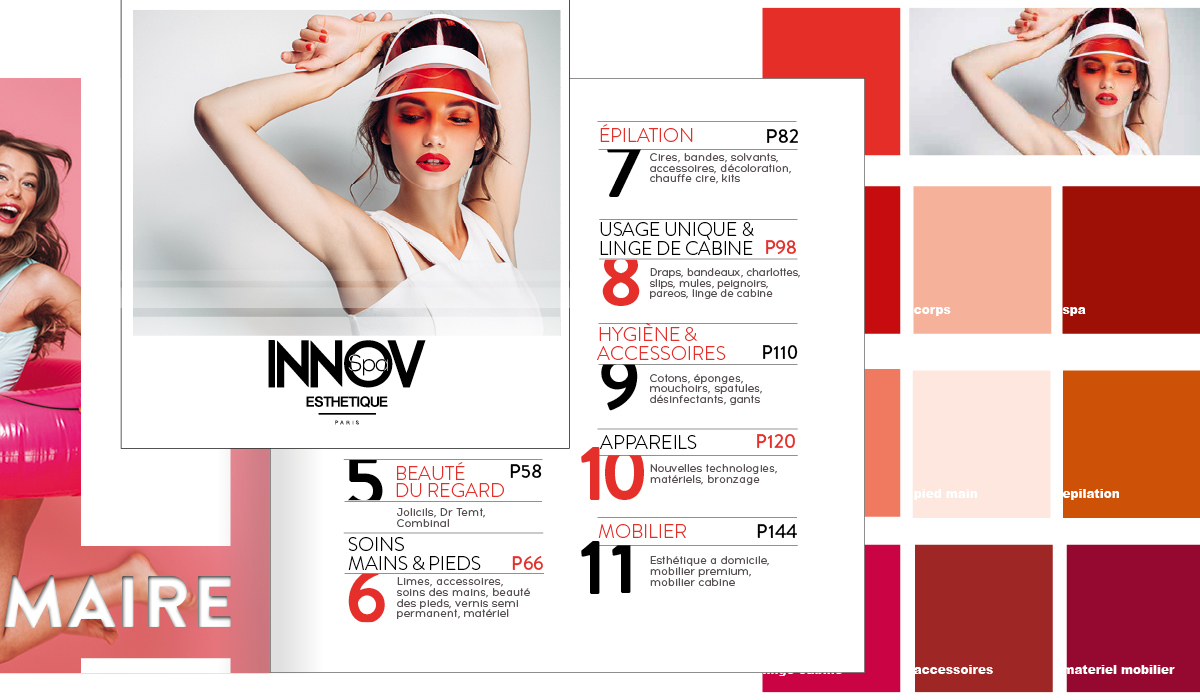 Catalogue bien-être de 200 pages avec univers beauté, soins et spa